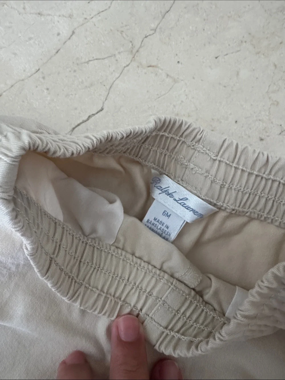 Ralph Lauren Beige Elastic-Waist Shorts